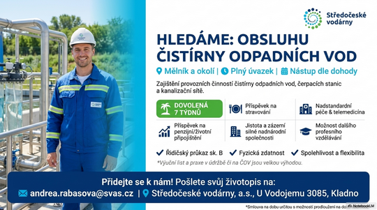 Obsluha ČOV Mělník