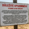 DŮLEŽITÉ UPOZORNĚNÍ - VYSOKÉ LETNÍ TEPLOTY