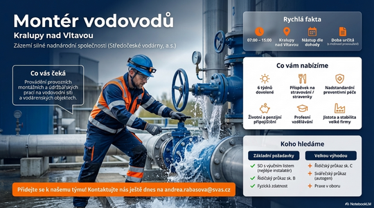 Montér vodovodů Kralupy nad Vltavou
